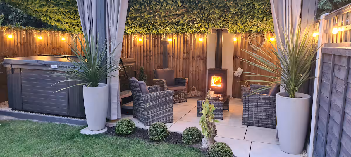 Completed outdoor garden transformation